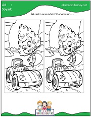 okul öncesi İki Resim Arasındaki Farkı Bul